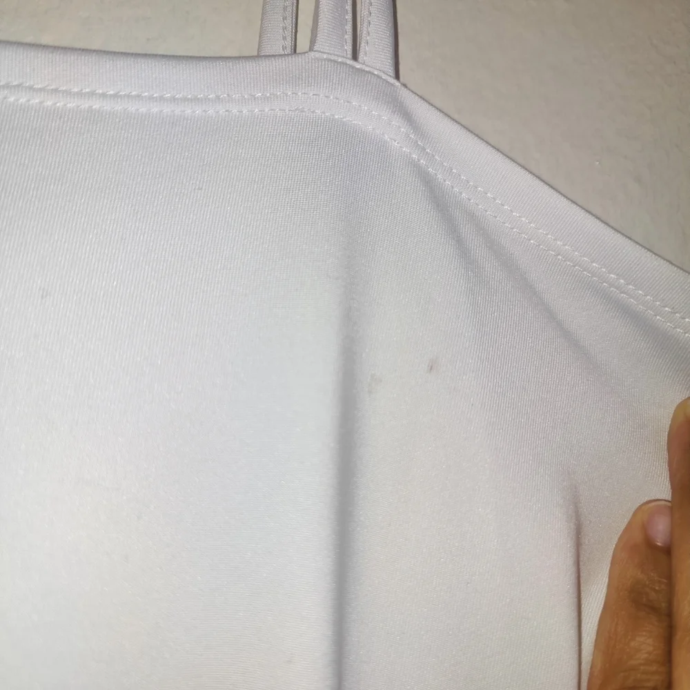 White Ruched Bodycon Mini Dress - Picture 5 of 6